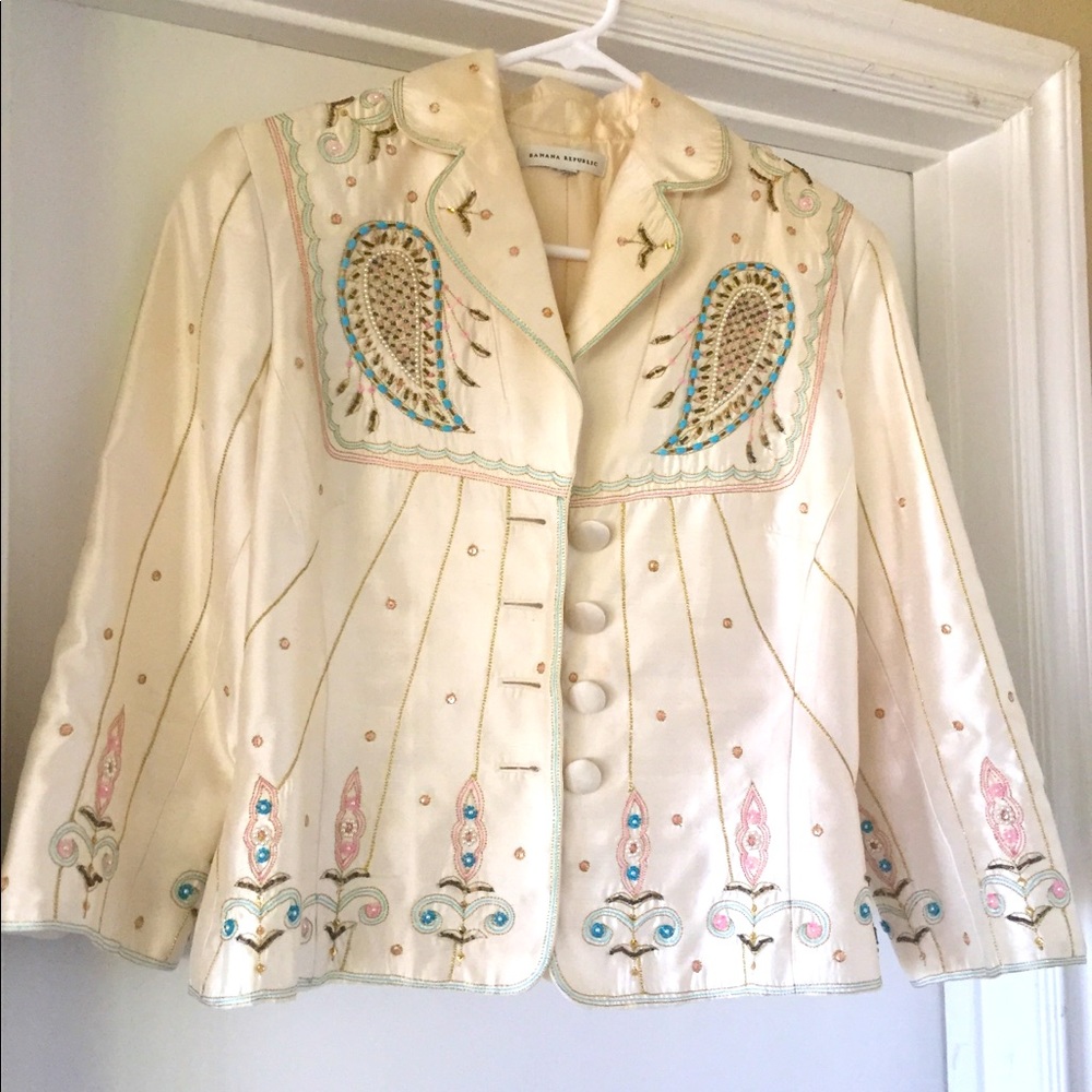 Beaded embroidered unique Jacket